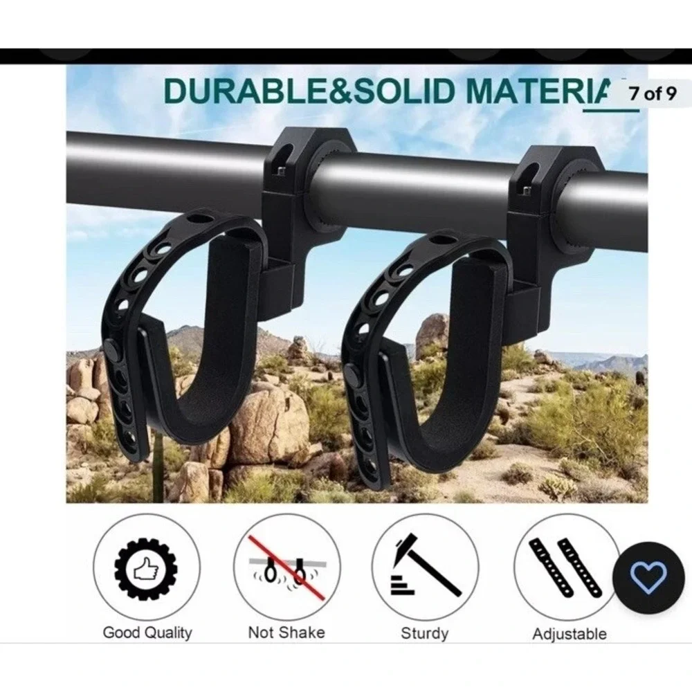 StarknightMT UTV Gun Rack Mounts Universal Roll Bar Tool Holder ABG014-UTV Black
